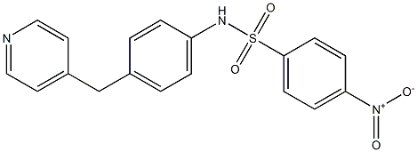4-nitro-N-[4-(pyridin-4-ylmethyl)phenyl]benzenesulfonamide 구조식 이미지