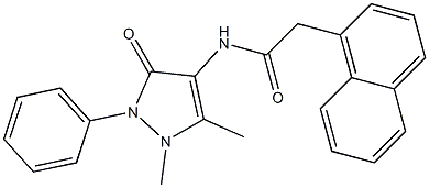 N-(1,5-dimethyl-3-oxo-2-phenylpyrazol-4-yl)-2-naphthalen-1-ylacetamide 구조식 이미지