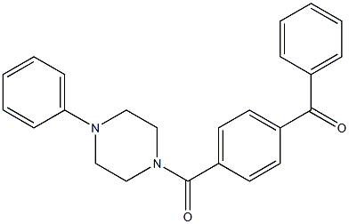 phenyl-[4-(4-phenylpiperazine-1-carbonyl)phenyl]methanone Structure