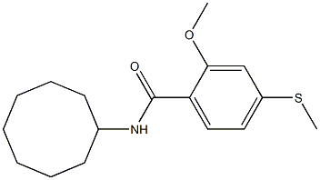 N-cyclooctyl-2-methoxy-4-methylsulfanylbenzamide Structure