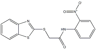 2-(1,3-benzothiazol-2-ylsulfanyl)-N-(2-nitrophenyl)acetamide 구조식 이미지