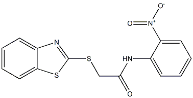 2-(1,3-benzothiazol-2-ylsulfanyl)-N-(2-nitrophenyl)acetamide Structure