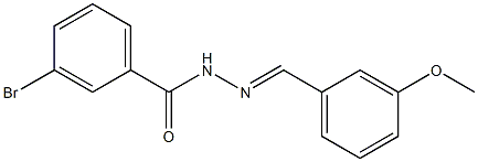 3-bromo-N-[(E)-(3-methoxyphenyl)methylideneamino]benzamide 구조식 이미지