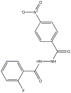 2-fluoro-N'-(4-nitrobenzoyl)benzohydrazide 구조식 이미지
