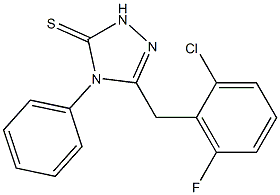 3-[(2-chloro-6-fluorophenyl)methyl]-4-phenyl-1H-1,2,4-triazole-5-thione Structure