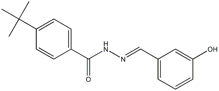 4-tert-butyl-N-[(E)-(3-hydroxyphenyl)methylideneamino]benzamide Structure