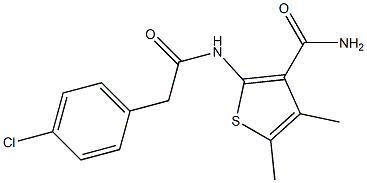 2-[[2-(4-chlorophenyl)acetyl]amino]-4,5-dimethylthiophene-3-carboxamide Structure