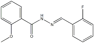 N-[(E)-(2-fluorophenyl)methylideneamino]-2-methoxybenzamide Structure