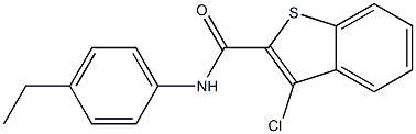 3-chloro-N-(4-ethylphenyl)-1-benzothiophene-2-carboxamide 구조식 이미지
