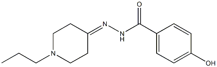 4-hydroxy-N-[(1-propylpiperidin-4-ylidene)amino]benzamide 구조식 이미지