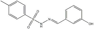 N-[(E)-(3-hydroxyphenyl)methylideneamino]-4-methylbenzenesulfonamide 구조식 이미지