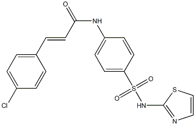 (E)-3-(4-chlorophenyl)-N-[4-(1,3-thiazol-2-ylsulfamoyl)phenyl]prop-2-enamide Structure