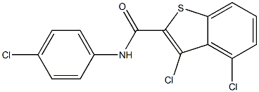 3,4-dichloro-N-(4-chlorophenyl)-1-benzothiophene-2-carboxamide 구조식 이미지