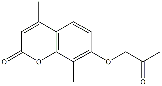 4,8-dimethyl-7-(2-oxopropoxy)chromen-2-one 구조식 이미지