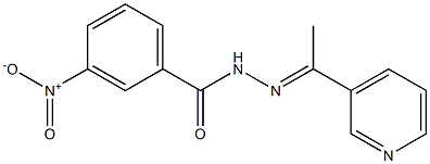 3-nitro-N-[(E)-1-pyridin-3-ylethylideneamino]benzamide Structure