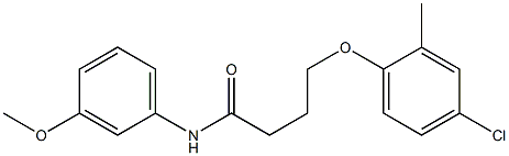 4-(4-chloro-2-methylphenoxy)-N-(3-methoxyphenyl)butanamide 구조식 이미지