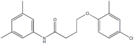 4-(4-chloro-2-methylphenoxy)-N-(3,5-dimethylphenyl)butanamide 구조식 이미지