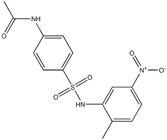N-[4-[(2-methyl-5-nitrophenyl)sulfamoyl]phenyl]acetamide 구조식 이미지