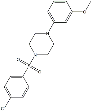 1-(4-chlorophenyl)sulfonyl-4-(3-methoxyphenyl)piperazine Structure