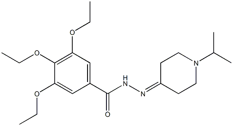 3,4,5-triethoxy-N-[(1-propan-2-ylpiperidin-4-ylidene)amino]benzamide 구조식 이미지