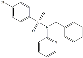 N-benzyl-4-chloro-N-pyridin-2-ylbenzenesulfonamide 구조식 이미지