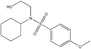 N-cyclohexyl-N-(2-hydroxyethyl)-4-methoxybenzenesulfonamide 구조식 이미지