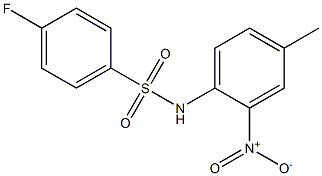 4-fluoro-N-(4-methyl-2-nitrophenyl)benzenesulfonamide 구조식 이미지