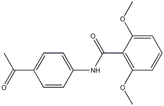 N-(4-acetylphenyl)-2,6-dimethoxybenzamide 구조식 이미지