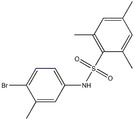 N-(4-bromo-3-methylphenyl)-2,4,6-trimethylbenzenesulfonamide 구조식 이미지