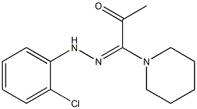 (1E)-1-[(2-chlorophenyl)hydrazinylidene]-1-piperidin-1-ylpropan-2-one Structure