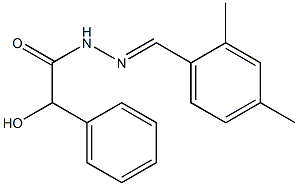 N-[(E)-(2,4-dimethylphenyl)methylideneamino]-2-hydroxy-2-phenylacetamide 구조식 이미지
