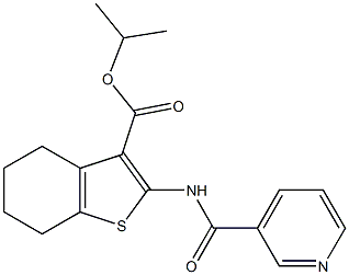 propan-2-yl 2-(pyridine-3-carbonylamino)-4,5,6,7-tetrahydro-1-benzothiophene-3-carboxylate Structure