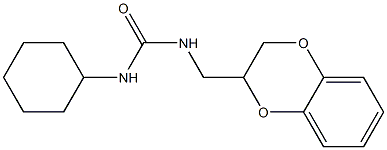 1-cyclohexyl-3-(2,3-dihydro-1,4-benzodioxin-3-ylmethyl)urea Structure