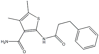 4,5-dimethyl-2-(3-phenylpropanoylamino)thiophene-3-carboxamide Structure