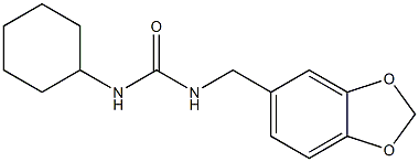 1-(1,3-benzodioxol-5-ylmethyl)-3-cyclohexylurea 구조식 이미지