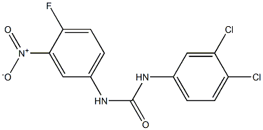 1-(3,4-dichlorophenyl)-3-(4-fluoro-3-nitrophenyl)urea Structure