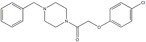 1-(4-benzylpiperazin-1-yl)-2-(4-chlorophenoxy)ethanone Structure