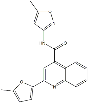 2-(5-methylfuran-2-yl)-N-(5-methyl-1,2-oxazol-3-yl)quinoline-4-carboxamide 구조식 이미지