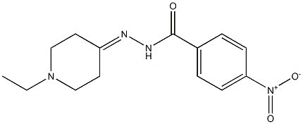 N-[(1-ethylpiperidin-4-ylidene)amino]-4-nitrobenzamide 구조식 이미지