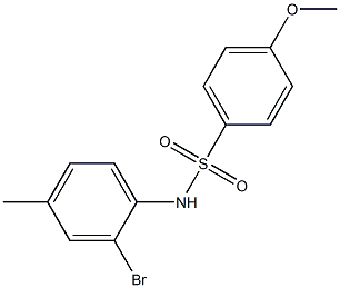 N-(2-bromo-4-methylphenyl)-4-methoxybenzenesulfonamide Structure