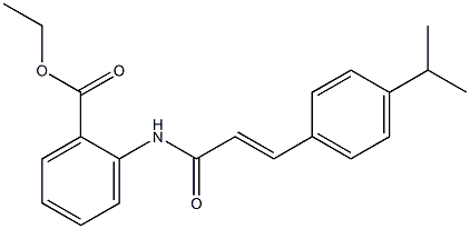 ethyl 2-[[(E)-3-(4-propan-2-ylphenyl)prop-2-enoyl]amino]benzoate 구조식 이미지