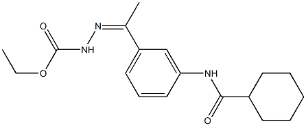 ethyl N-[(Z)-1-[3-(cyclohexanecarbonylamino)phenyl]ethylideneamino]carbamate Structure