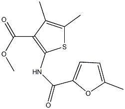 methyl 4,5-dimethyl-2-[(5-methylfuran-2-carbonyl)amino]thiophene-3-carboxylate Structure