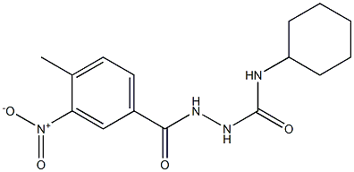1-cyclohexyl-3-[(4-methyl-3-nitrobenzoyl)amino]urea 구조식 이미지