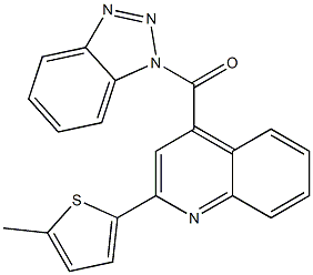 benzotriazol-1-yl-[2-(5-methylthiophen-2-yl)quinolin-4-yl]methanone 구조식 이미지