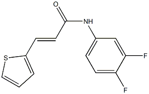 (E)-N-(3,4-difluorophenyl)-3-thiophen-2-ylprop-2-enamide 구조식 이미지