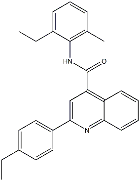 N-(2-ethyl-6-methylphenyl)-2-(4-ethylphenyl)quinoline-4-carboxamide Structure