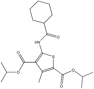 dipropan-2-yl 5-(cyclohexanecarbonylamino)-3-methylthiophene-2,4-dicarboxylate Structure