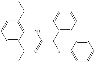 N-(2,6-diethylphenyl)-2-phenyl-2-phenylsulfanylacetamide 구조식 이미지