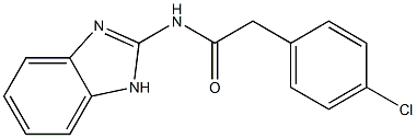 N-(1H-benzimidazol-2-yl)-2-(4-chlorophenyl)acetamide 구조식 이미지